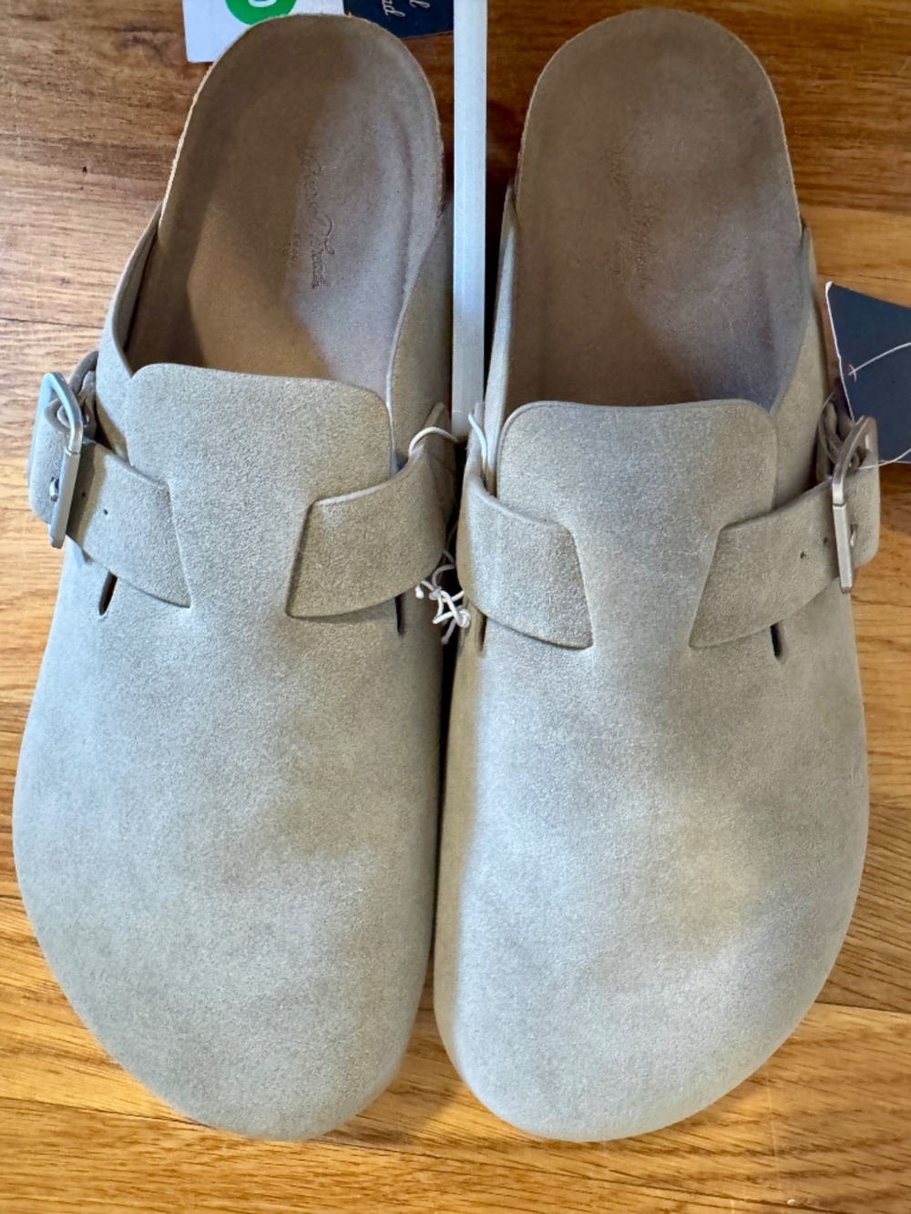Women's Betsy Clog Mule Flats - Universal Thread Taupe Size 10: Slip-On Faux